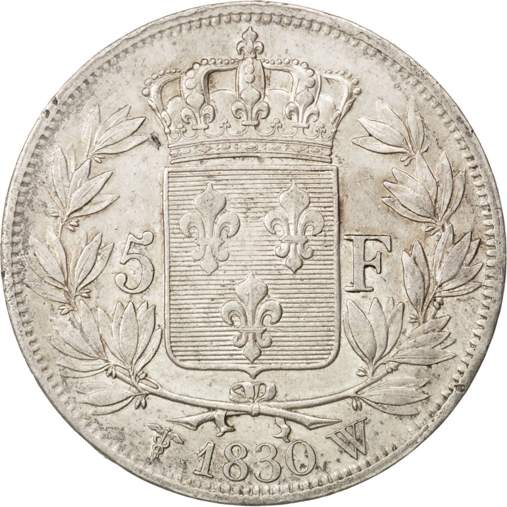 Coin, France, Charles X, 5 Francs, 1830, Lille, , Silver, KM:728.13