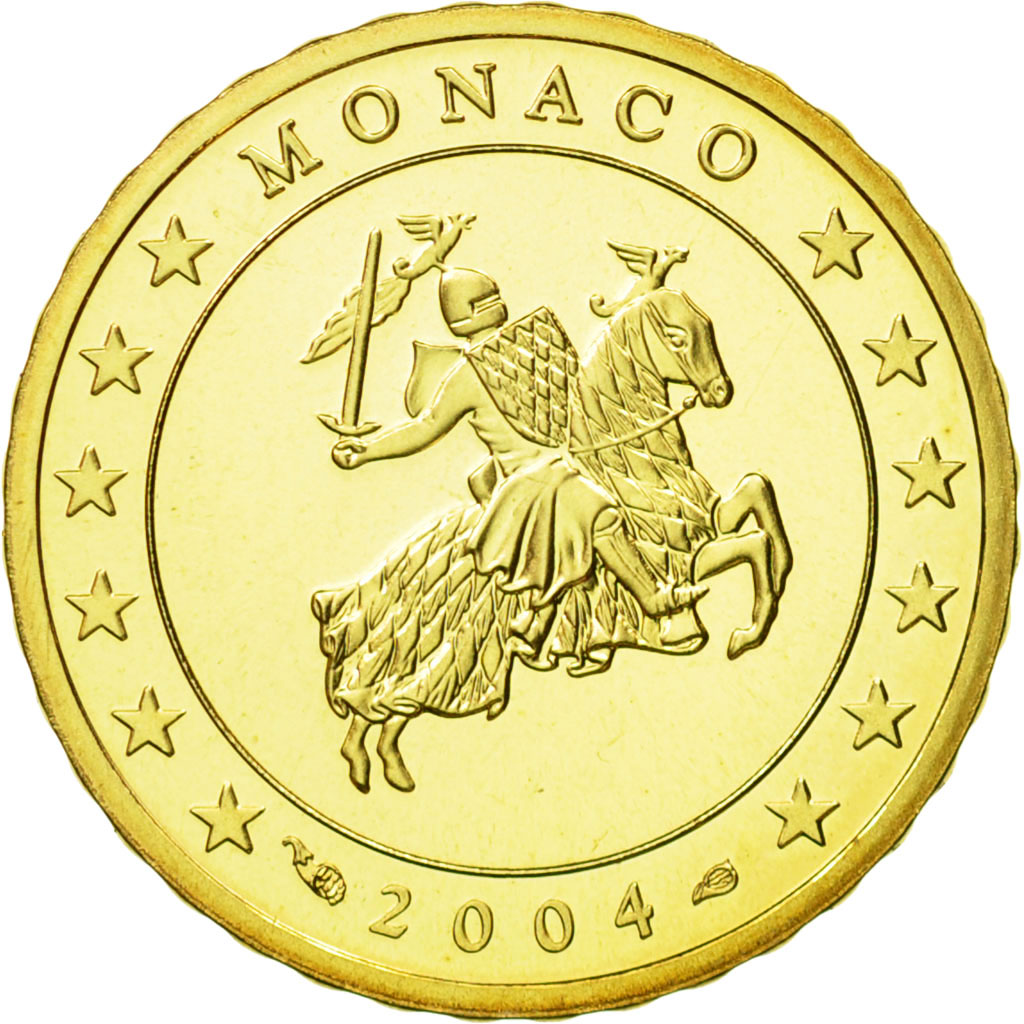 Monaco, 10 Euro Cent, 2004, STGL, Messing, KM:170