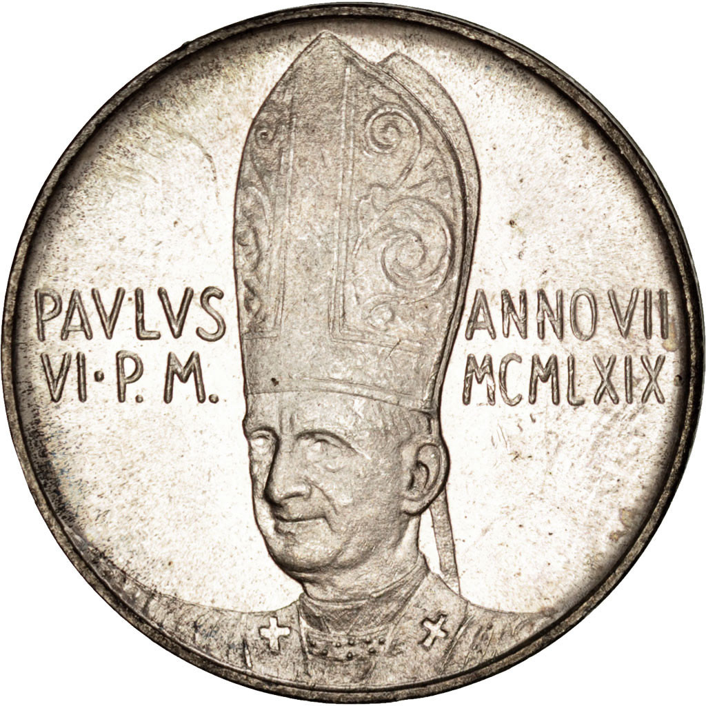 Coin, VATICAN CITY, Paul VI, 500 Lire, 1969, , Silver, KM:115
