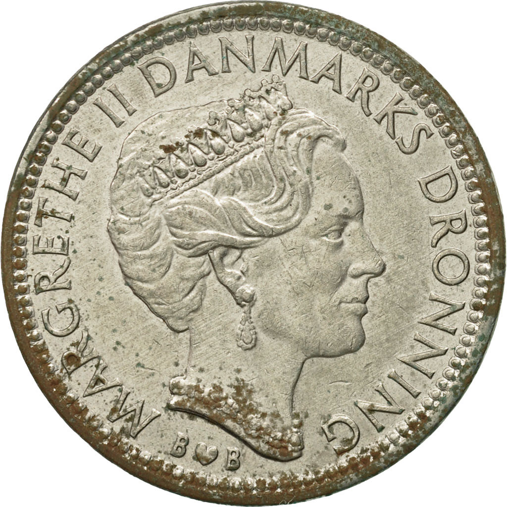 Moneda, Dinamarca, Margrethe II, 10 Kroner, 1979, Copenhagen, EBC, Cobre -
