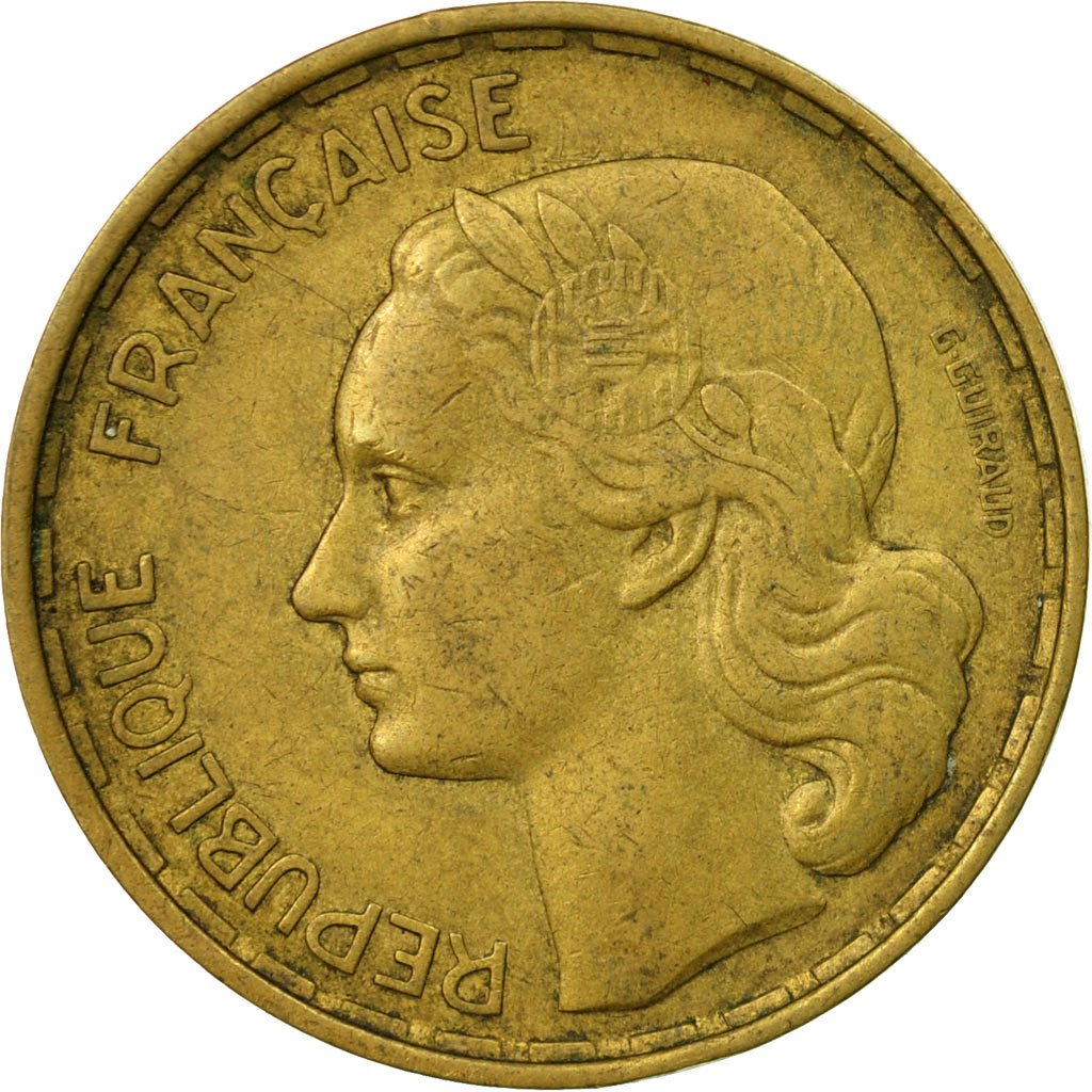 Coin, France, Guiraud, 50 Francs, 1958, Paris, EF, Aluminum-Bronze