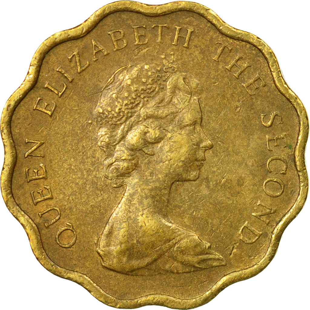 Moneda, Hong Kong, Elizabeth II, 20 Cents, 1980, MBC, Níquel - latón, KM:36