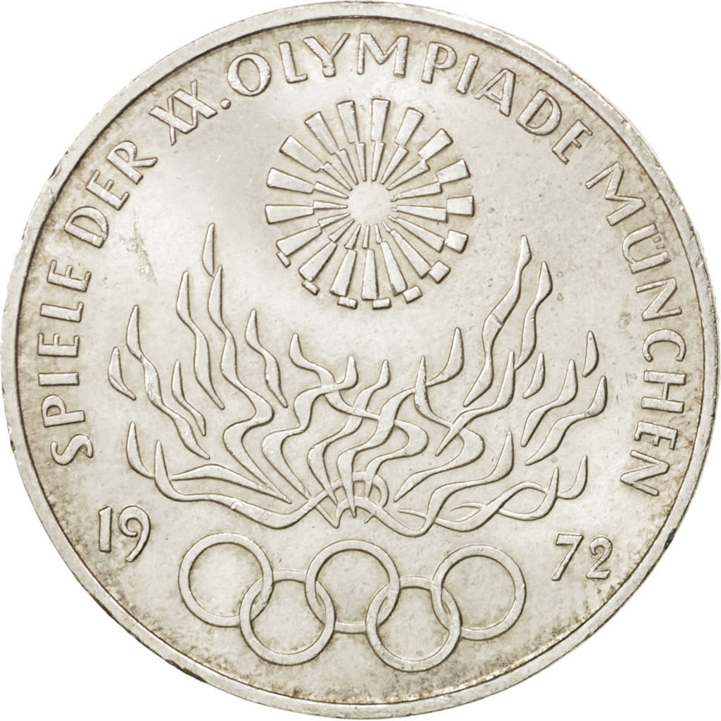 Coin, GERMANY - FEDERAL REPUBLIC, 10 Mark, 1972, Karlsruhe, , Silver