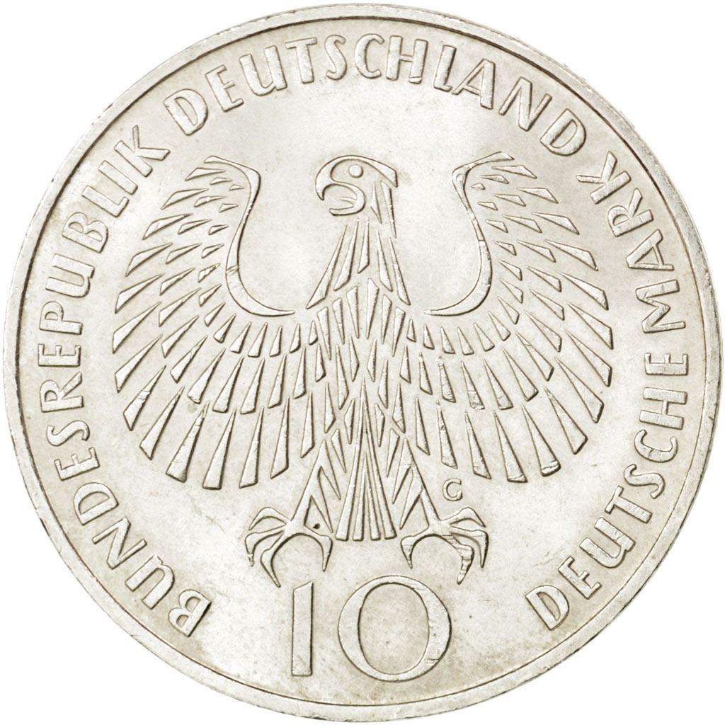 Coin, GERMANY - FEDERAL REPUBLIC, 10 Mark, 1972, Karlsruhe, , Silver