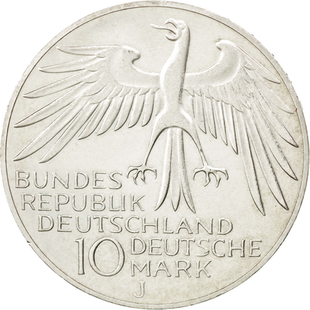 Coin, GERMANY - FEDERAL REPUBLIC, 10 Mark, 1972, Hambourg, , Silver