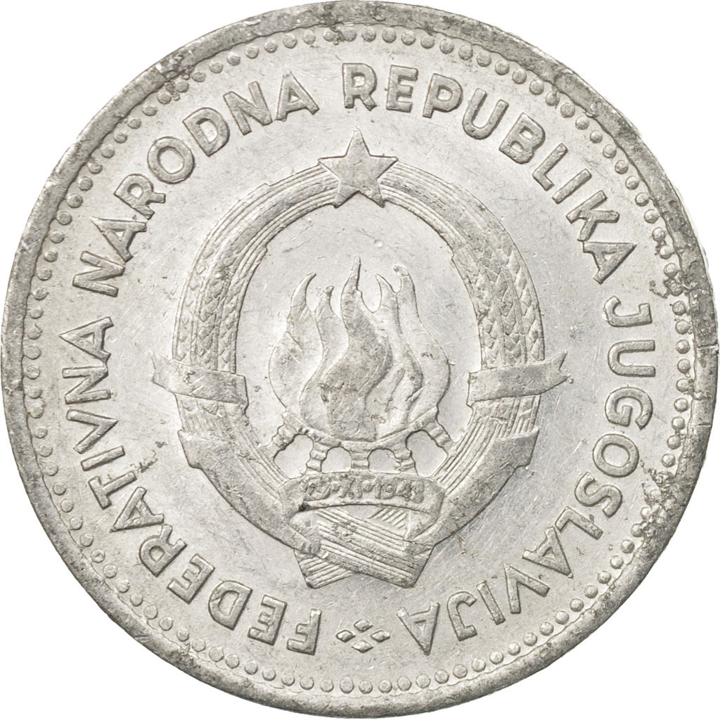 [#445005] Coin, Yugoslavia, 2 Dinara, 1953, VF(30-35), Aluminum, KM:31