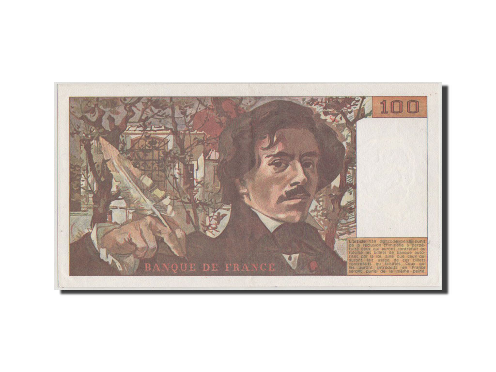 Banknote, France, 100 Francs, 100 F 1978-1995 ''Delacroix'', 1988, UNC(60-62)