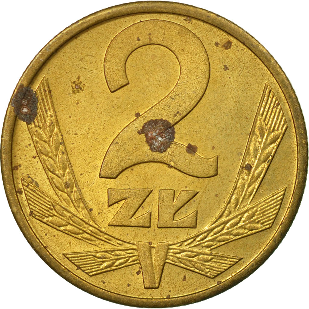 Münze, Polen, 2 Zlote, 1988, Warsaw, SS, Messing, KM:80.2