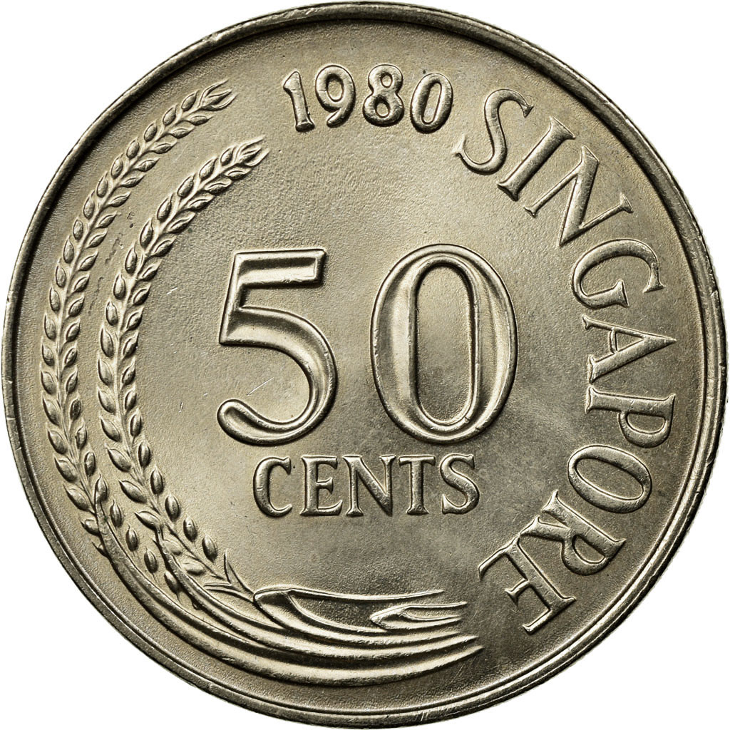 Coin, Singapore, 50 Cents, 1980, Singapore Mint, , Copper-nickel, KM:5