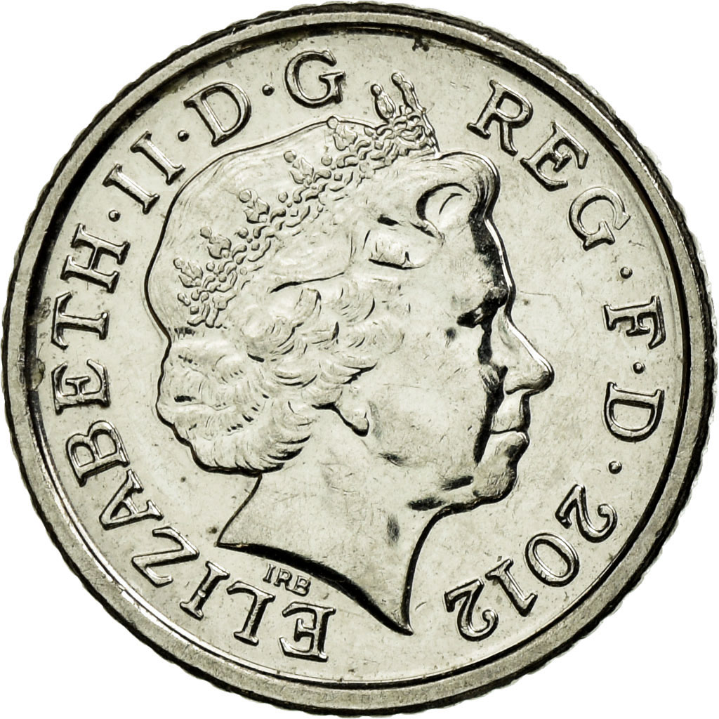 Coin, Great Britain, Elizabeth II, 5 Pence, 2012, British Royal Mint,