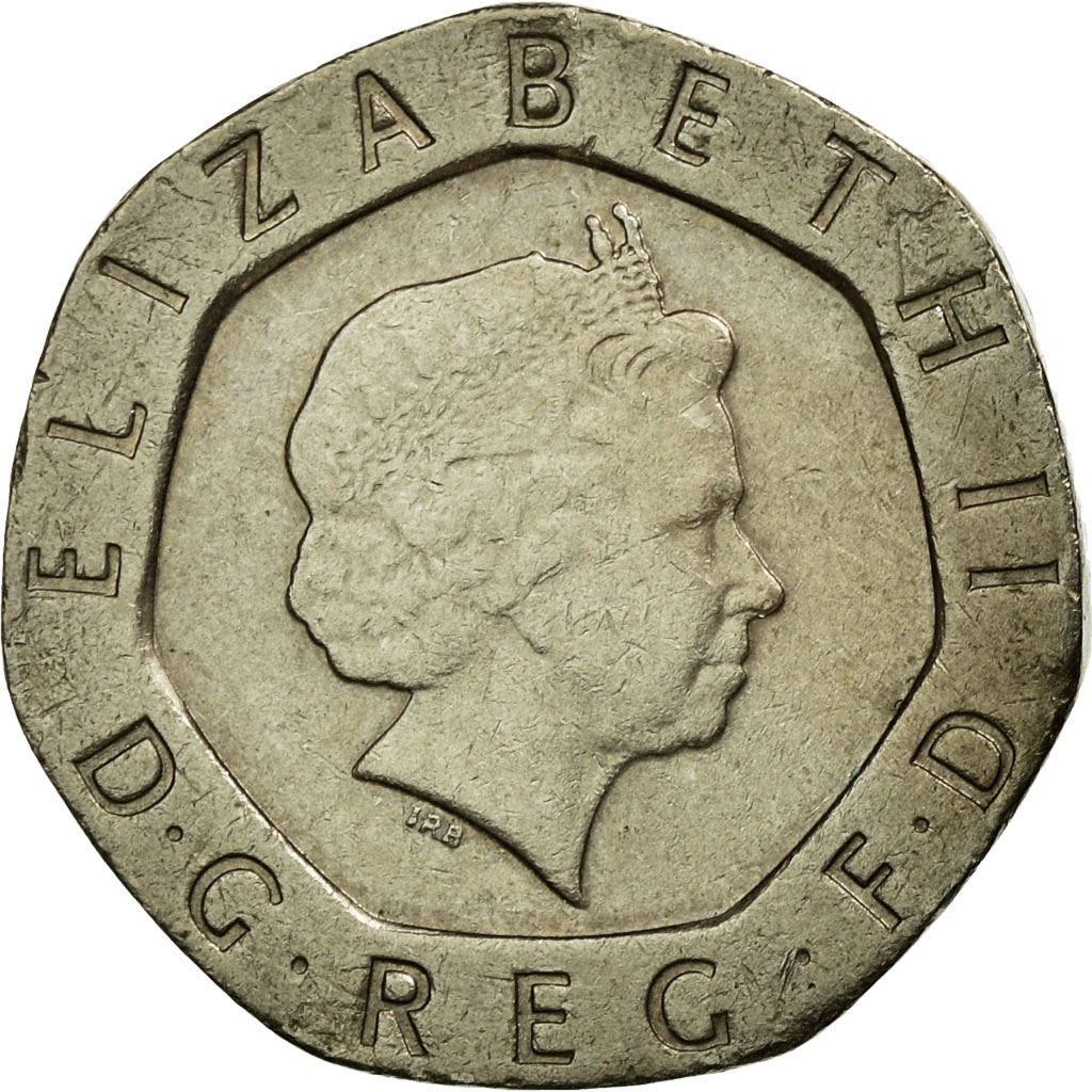 Moneda, Gran Bretaña, Elizabeth II, 20 Pence, 2000, MBC, Cobre - níquel