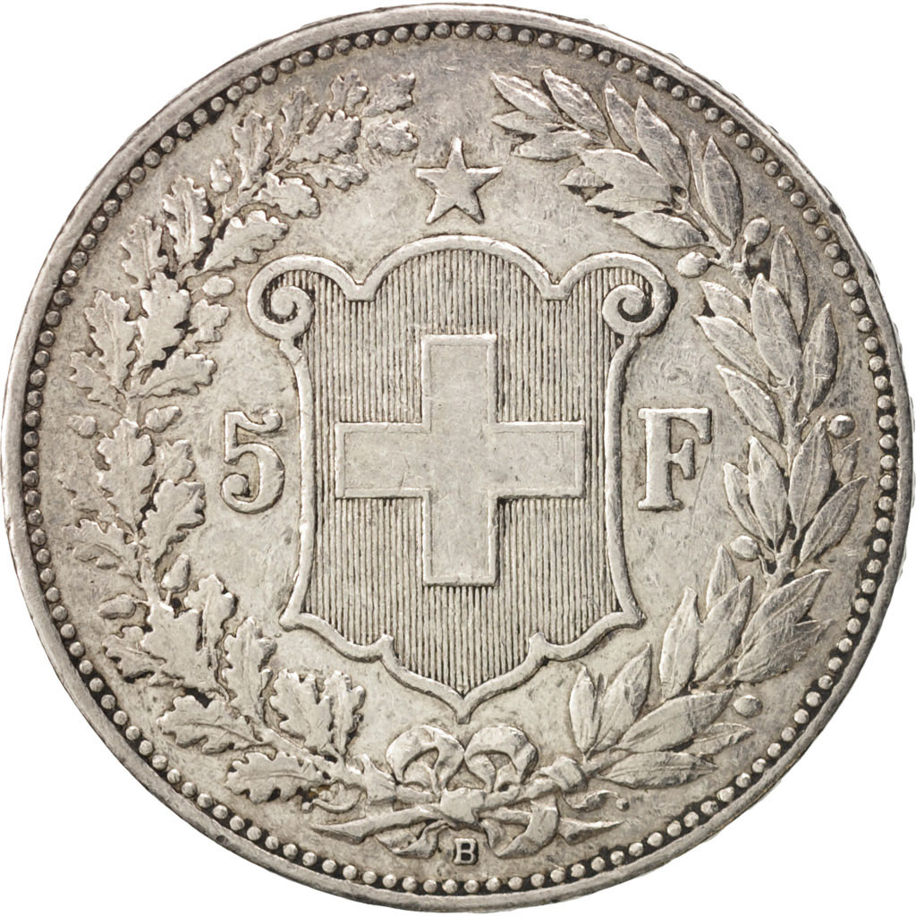 Coin, Switzerland, 5 Francs, 1907, Bern, , Silver, KM:34