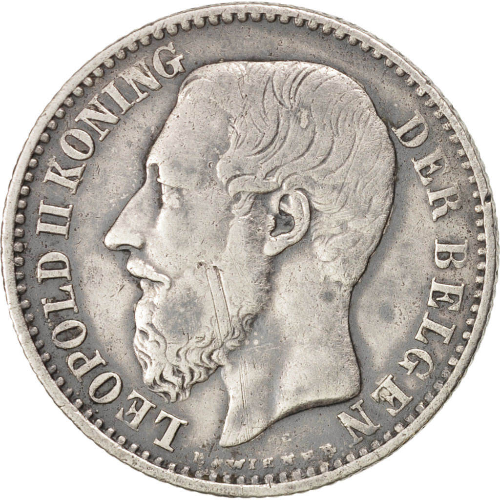 Coin, Belgium, Leopold II, Franc, 1886, , Silver, KM:29.1