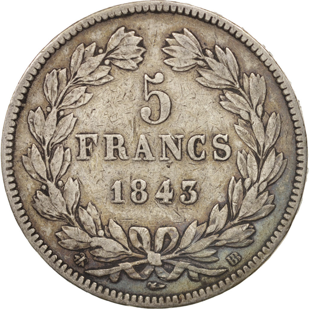 Coin, France, Louis-Philippe, 5 Francs, 1843, Lille, , Silver