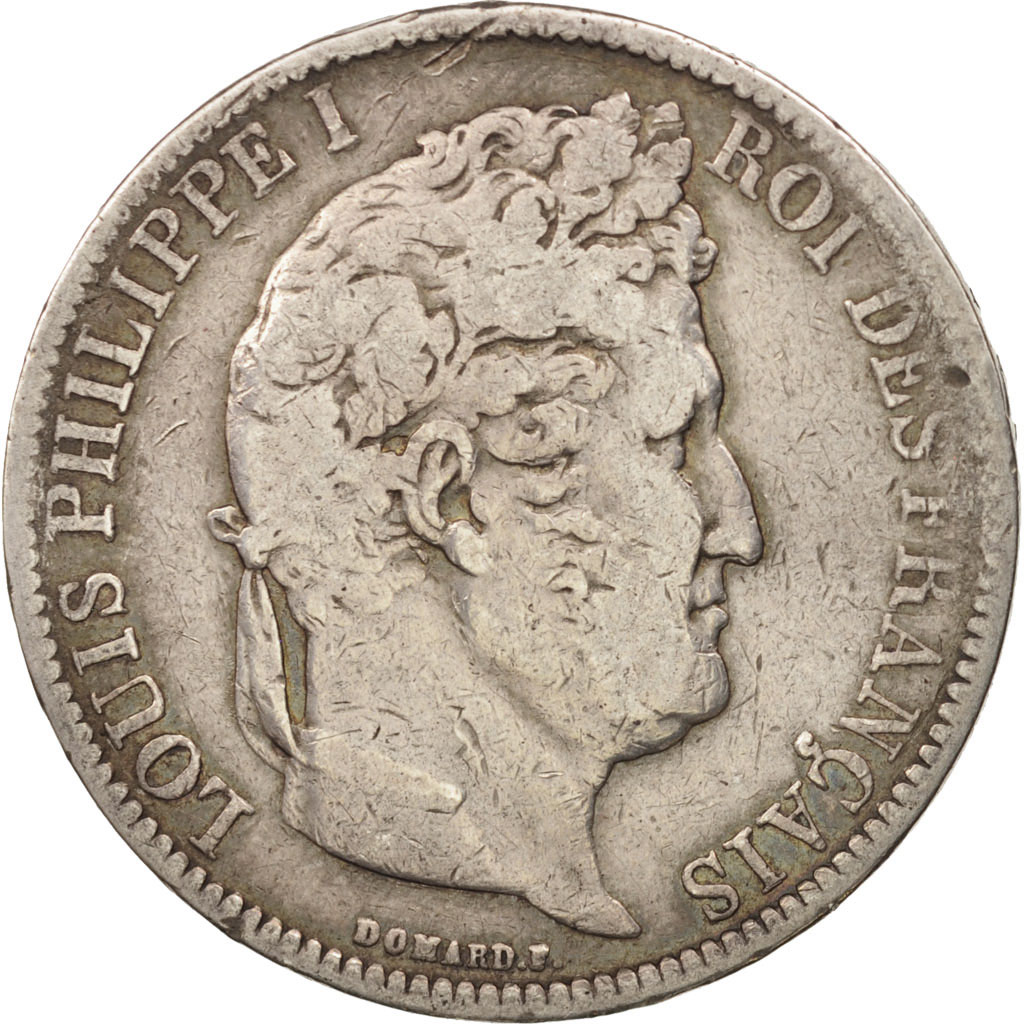Coin, France, Louis-Philippe, 5 Francs, 1831, Lyon, VF(30-35), Silver, KM:744.2