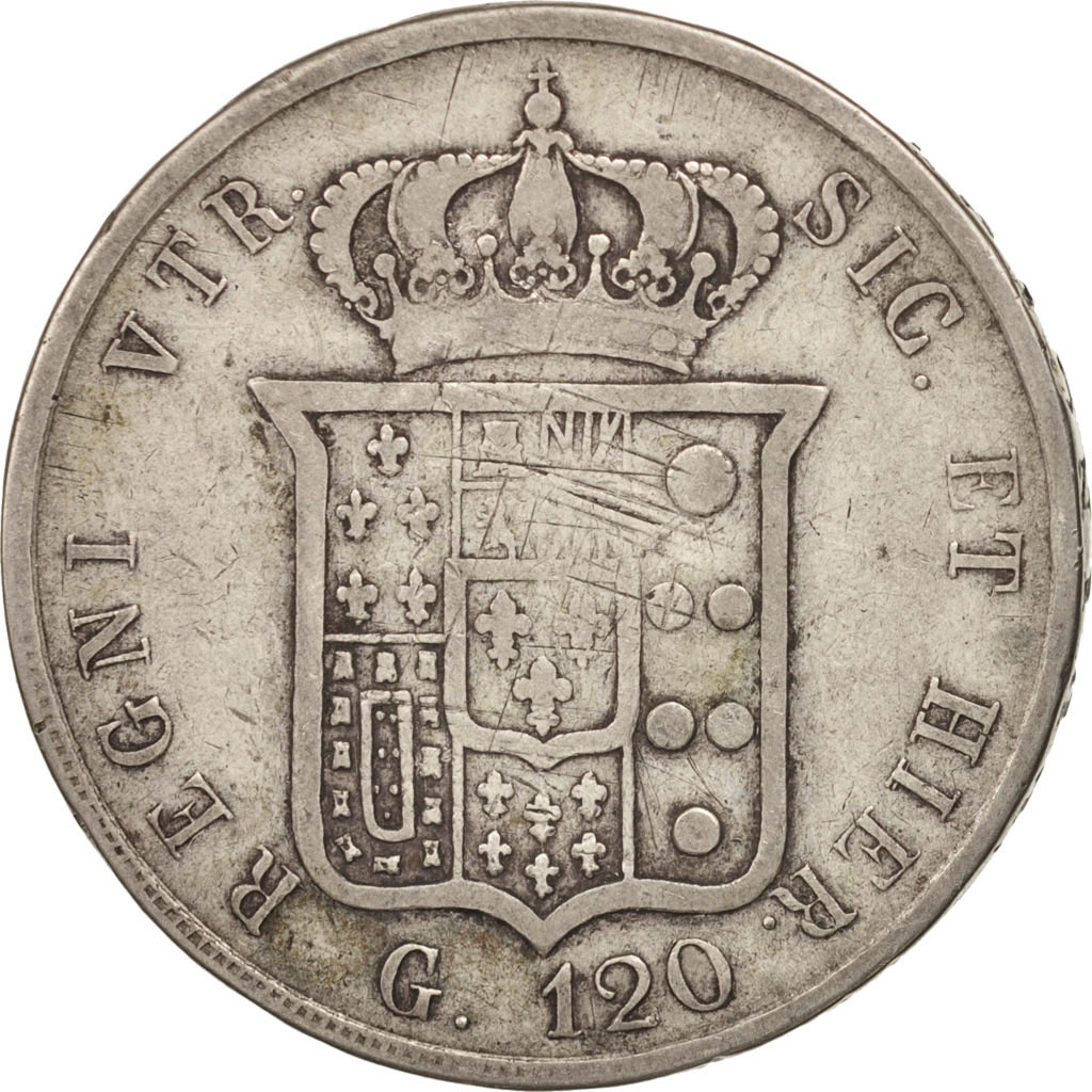 招*@様 1853年イタリアNaples &Sicily 120G銀貨フェルディ 招*@様 1853年イタリアNaples &Sicily 120G銀貨フェルディ 招*@様