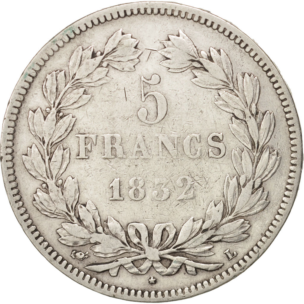 Coin, France, Louis-Philippe, 5 Francs, 1832, Bayonne, , Silver