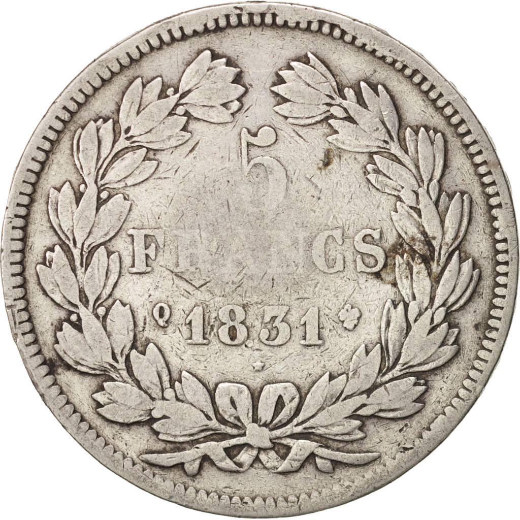 Coin, France, Louis-Philippe, 5 Francs, 1831, Perpignan, , Silver