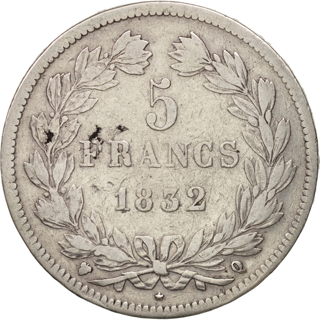 Coin, France, Louis-Philippe, 5 Francs, 1832, Perpignan, , Silver