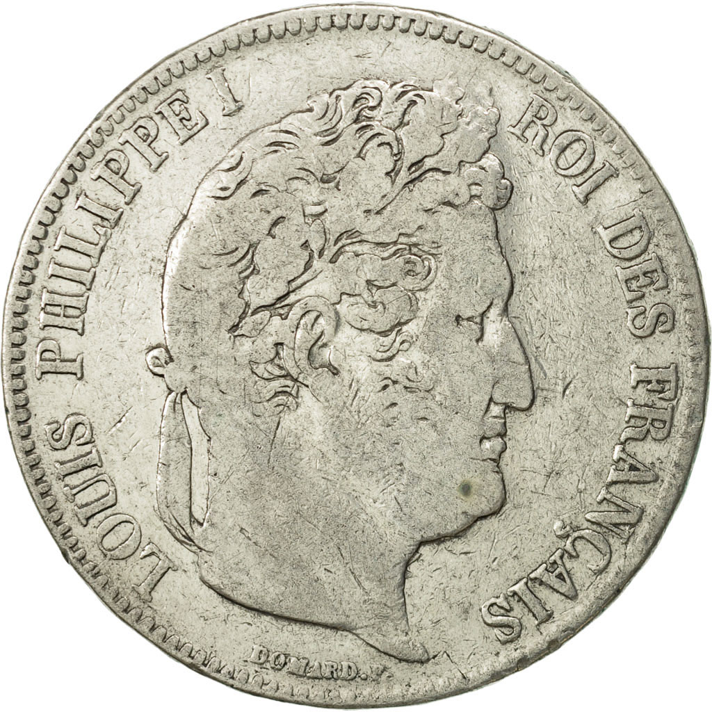 Coin, France, Louis-Philippe, 5 Francs, 1836, Lyon, , Silver, KM:749.4