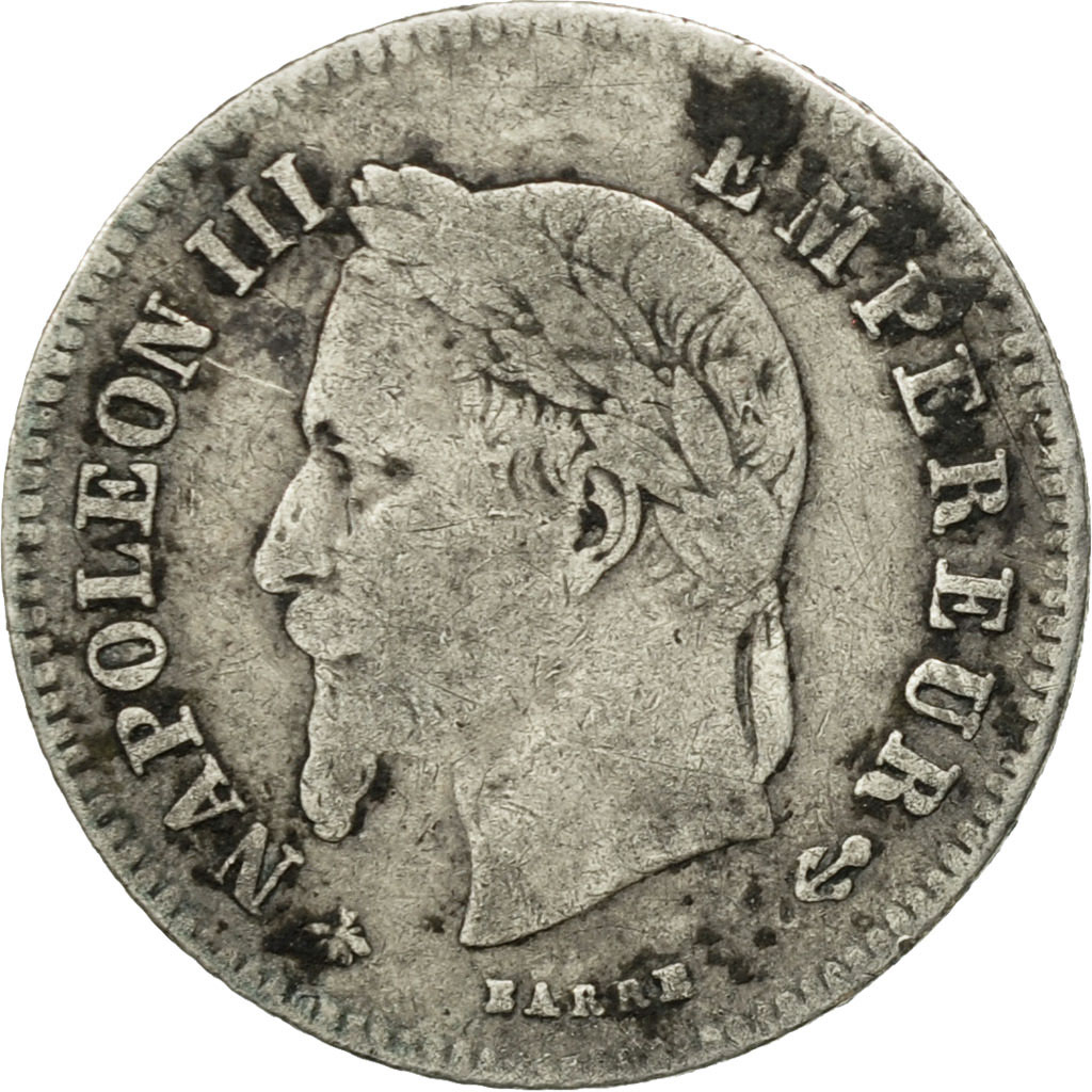 Coin, France, Napoleon III, Napoléon III, 20 Centimes, 1864, Paris, 