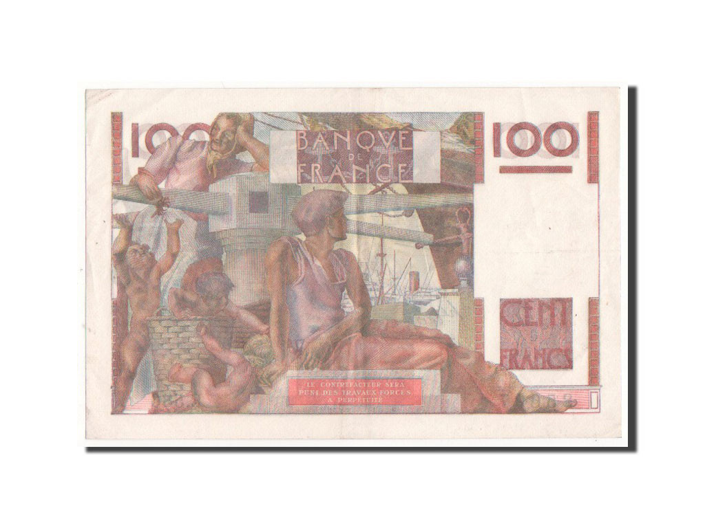 Banknote, France, 100 Francs, 100 F 1945-1954 ''Jeune Paysan'', 1954, AU(50-53)