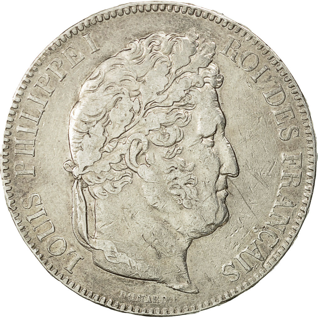 Coin, France, Louis-Philippe, 5 Francs, 1843, Bordeaux, , Silver