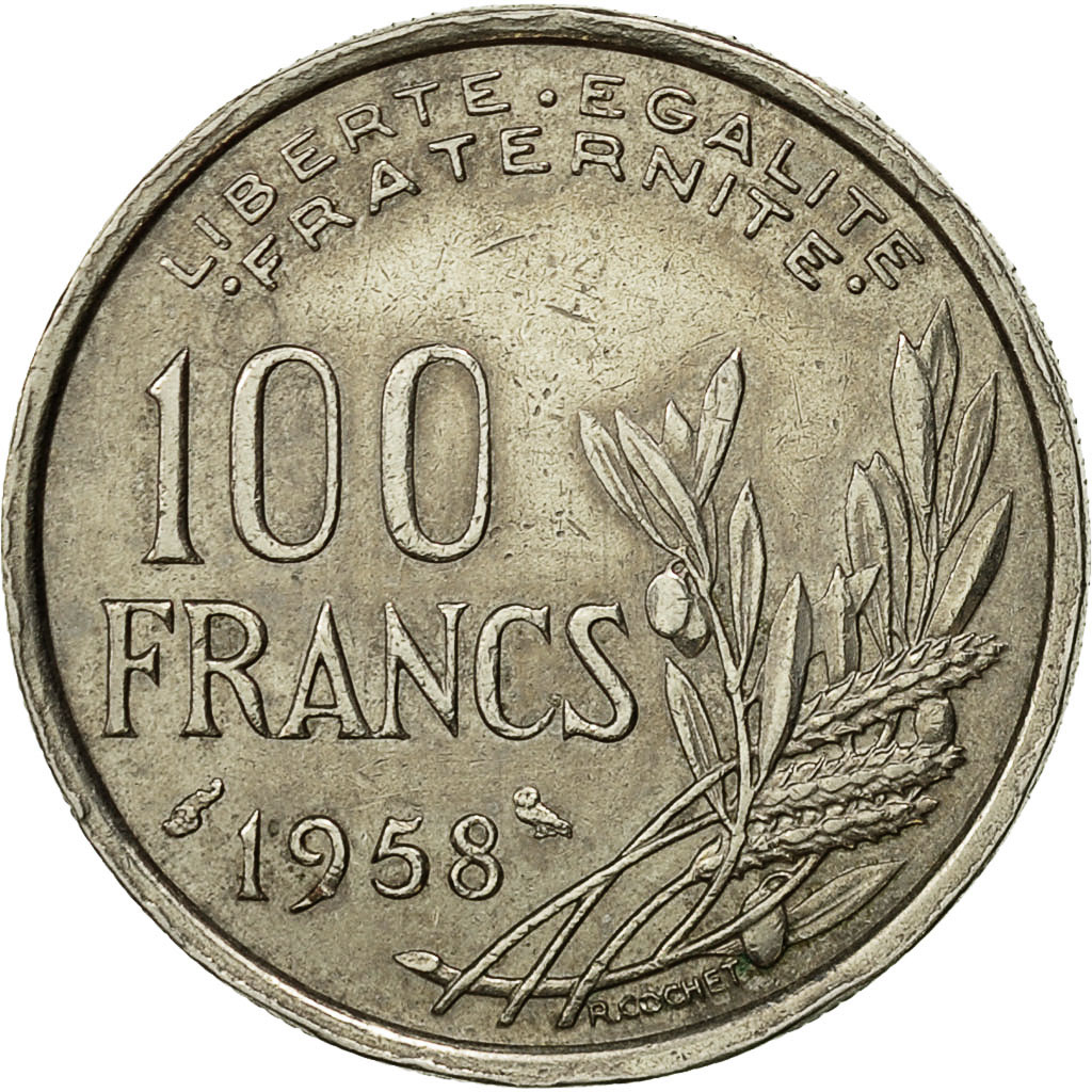 Coin, France, Cochet, 100 Francs, 1958, , Copper-nickel, KM:919.1