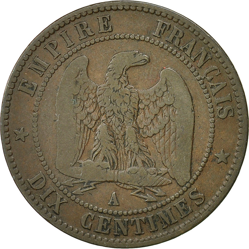 Coin, France, Napoleon III, Napoléon III, 10 Centimes, 1852, Paris, 