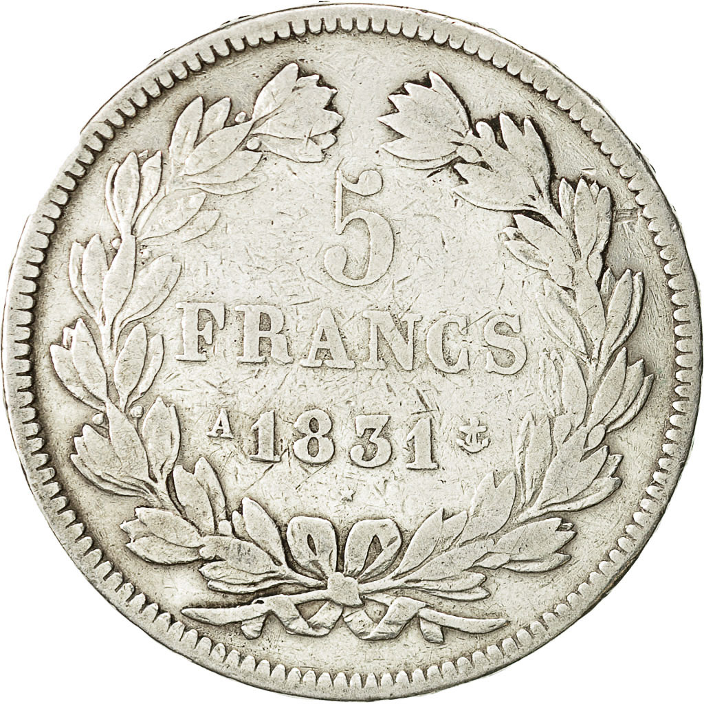 Coin, France, Louis-Philippe, 5 Francs, 1831, Paris, , Silver