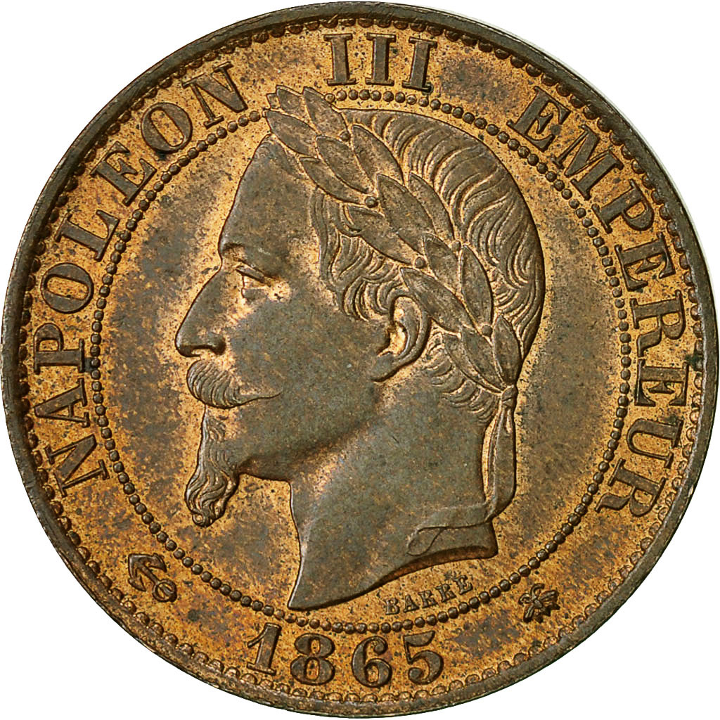 Coin, France, Napoleon III, Napoléon III, 5 Centimes, 1865, Paris, AU