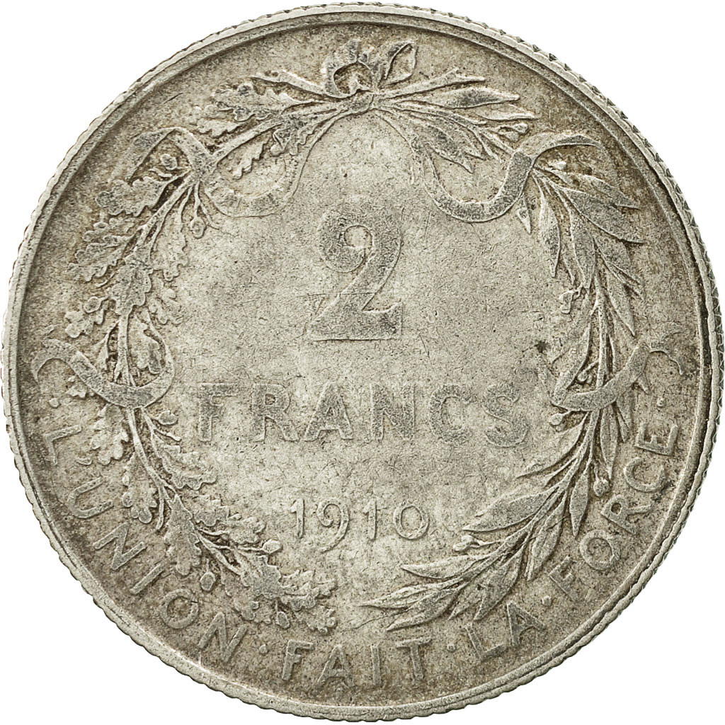 Coin, Belgium, 2 Francs, 2 Frank, 1910, , Silver, KM:74