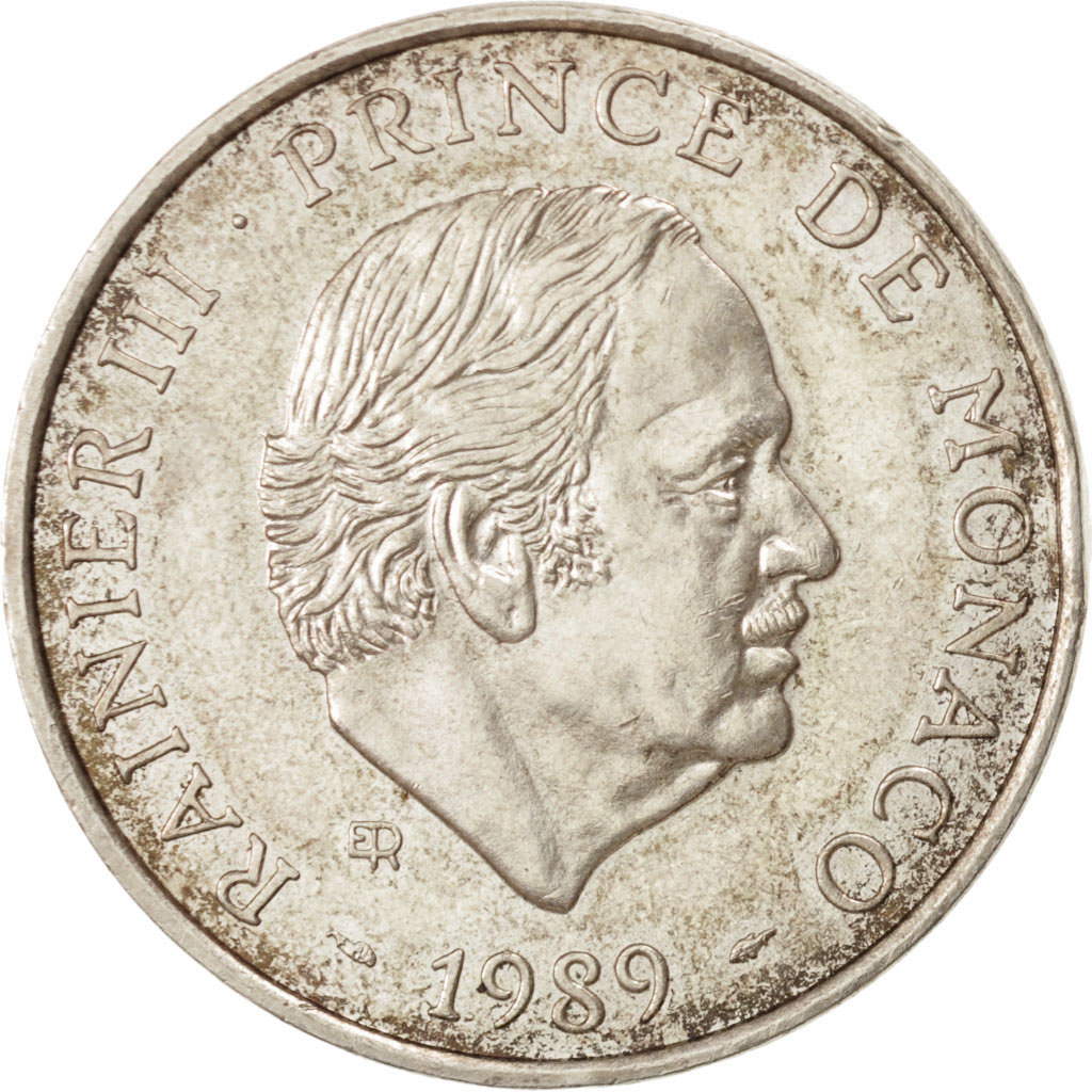 Coin, Monaco, Rainier III, 100 Francs, 1989, , Silver, KM:164