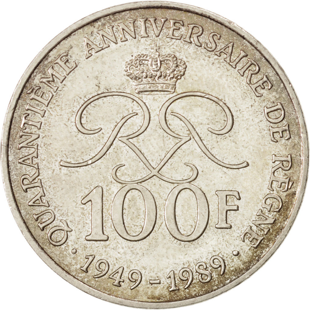 Coin, Monaco, Rainier III, 100 Francs, 1989, , Silver, KM:164