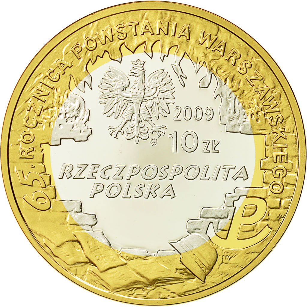 Coin, Poland, 10 Zlotych, 2009, Warsaw, MS(65-70), Silver, KM:689