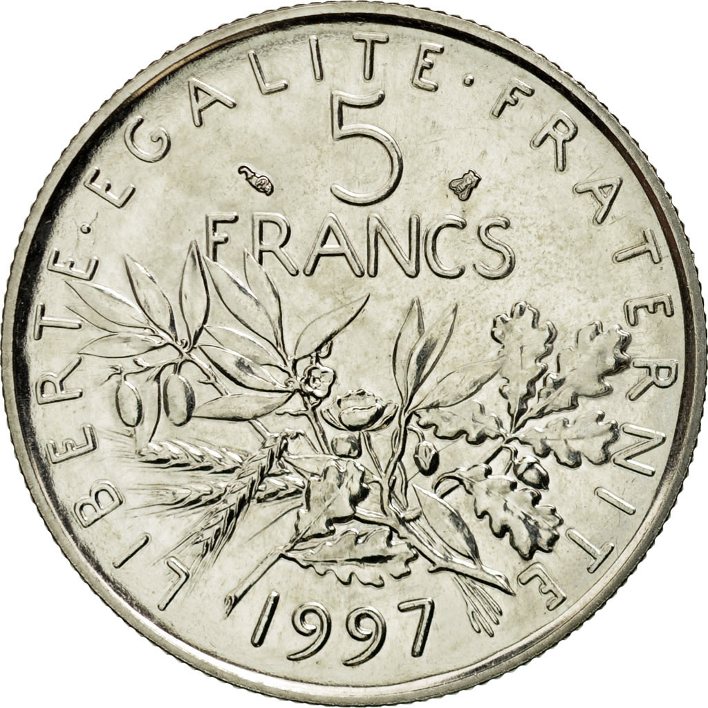 Coin, France, Semeuse, 5 Francs, 1997, Paris, , Nickel Clad