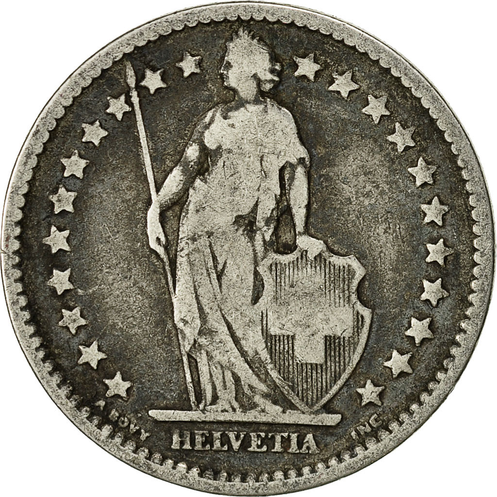 Coin, Switzerland, 2 Francs, 1875, Bern, , Silver, KM:21