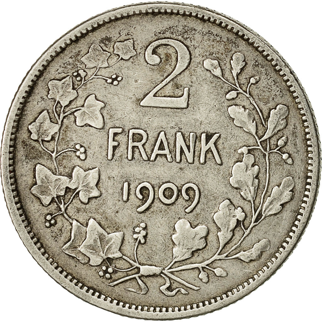 Coin, Belgium, 2 Francs, 2 Frank, 1909, , Silver, KM:59