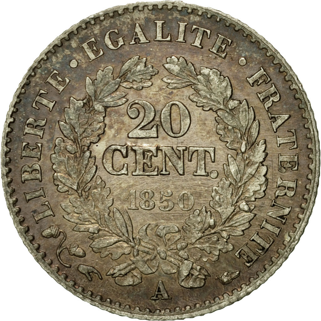 Coin, France, Cérès, 20 Centimes, 1850, Paris, , Silver, KM:758.1