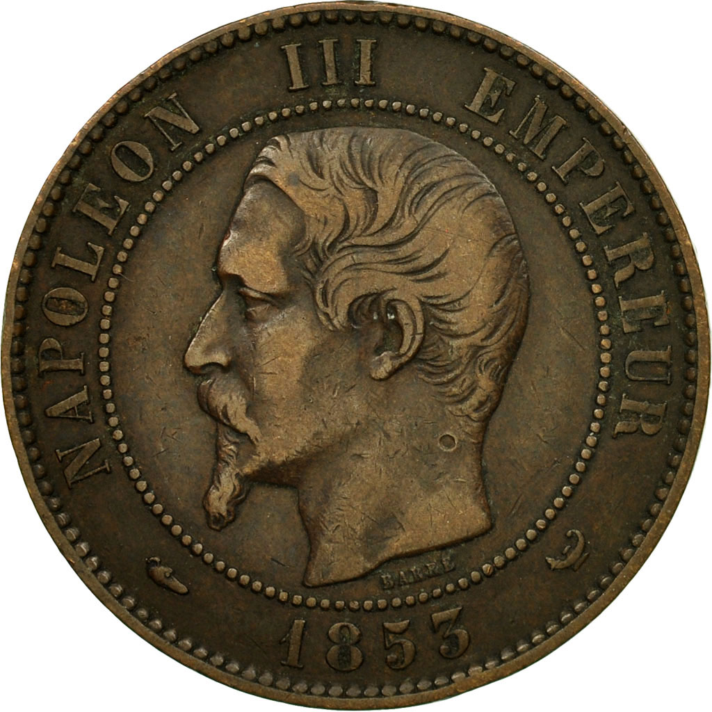 Coin, France, 10 Centimes, 1853, Lille, , Bronze, KM:M24, Gadoury:249