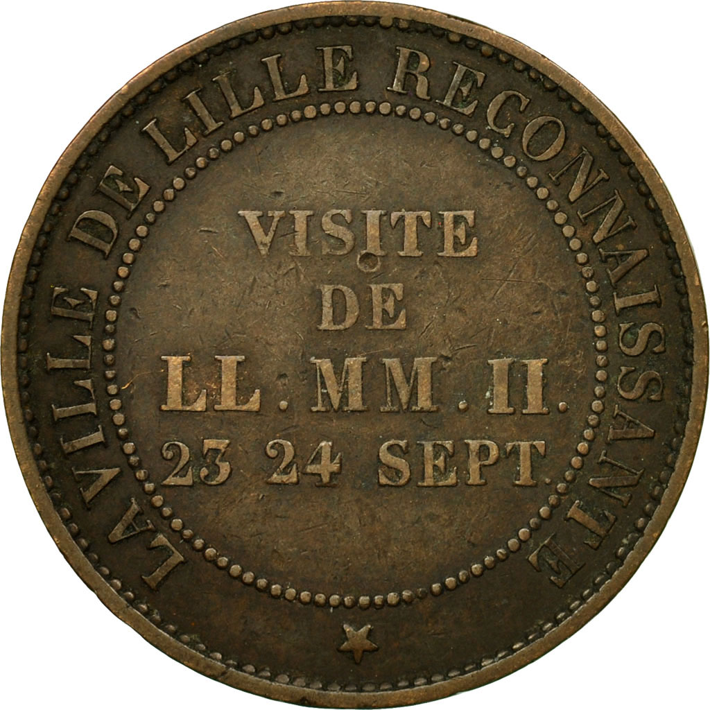 Coin, France, 10 Centimes, 1853, Lille, , Bronze, KM:M24, Gadoury:249