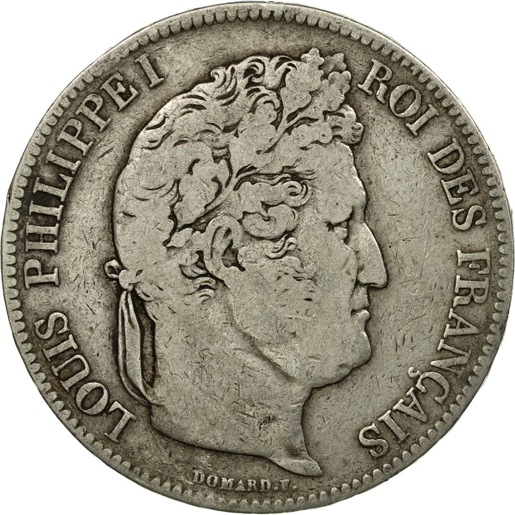 Coin, France, Louis-Philippe, 5 Francs,1832,Strasbourg,,Silver,KM 749.3