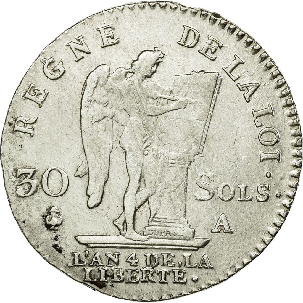 Coin, France, 30 sols françois, 1792, Paris, EF, Silver, KM 606.1