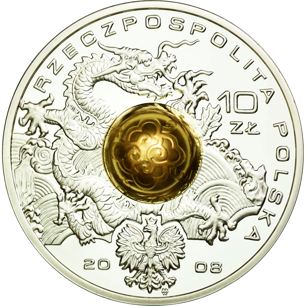 Coin, Poland, 10 Zlotych, 2008, , Silver, KM:645