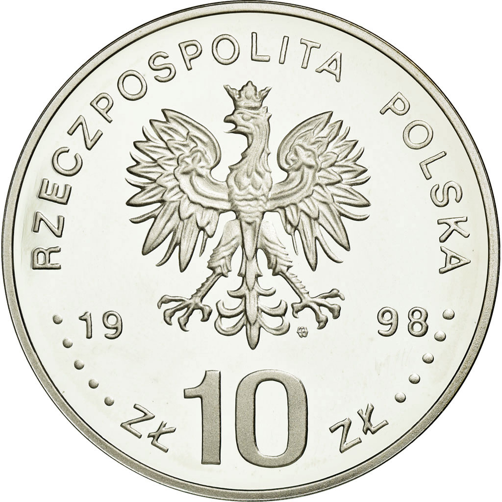 Coin, Poland, 10 Zlotych, 1998, , Silver, KM:337