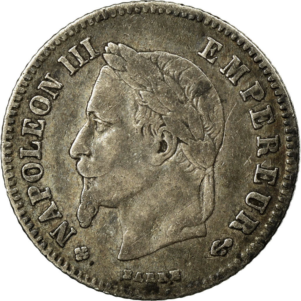 Coin, France, Napoleon III, 20 Centimes, 1866, Strasbourg, EF(4045), KM 805.2