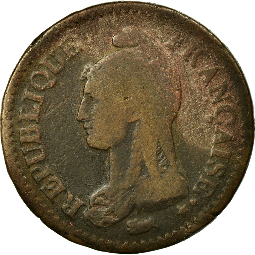Coin, France, Dupré, Decime, 1796, Paris, , Bronze, KM:645.1