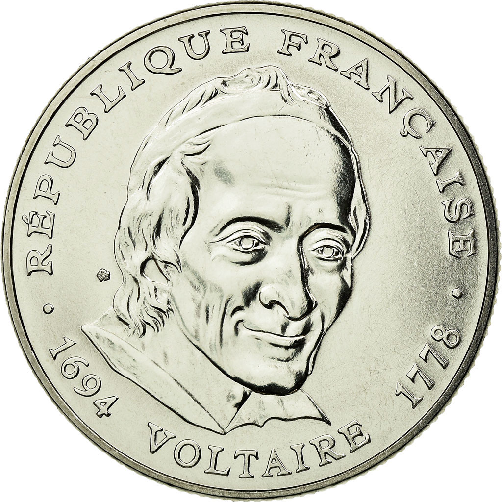 Coin, France, Voltaire, 5 Francs, 1994, Paris, ESSAI, , Nickel