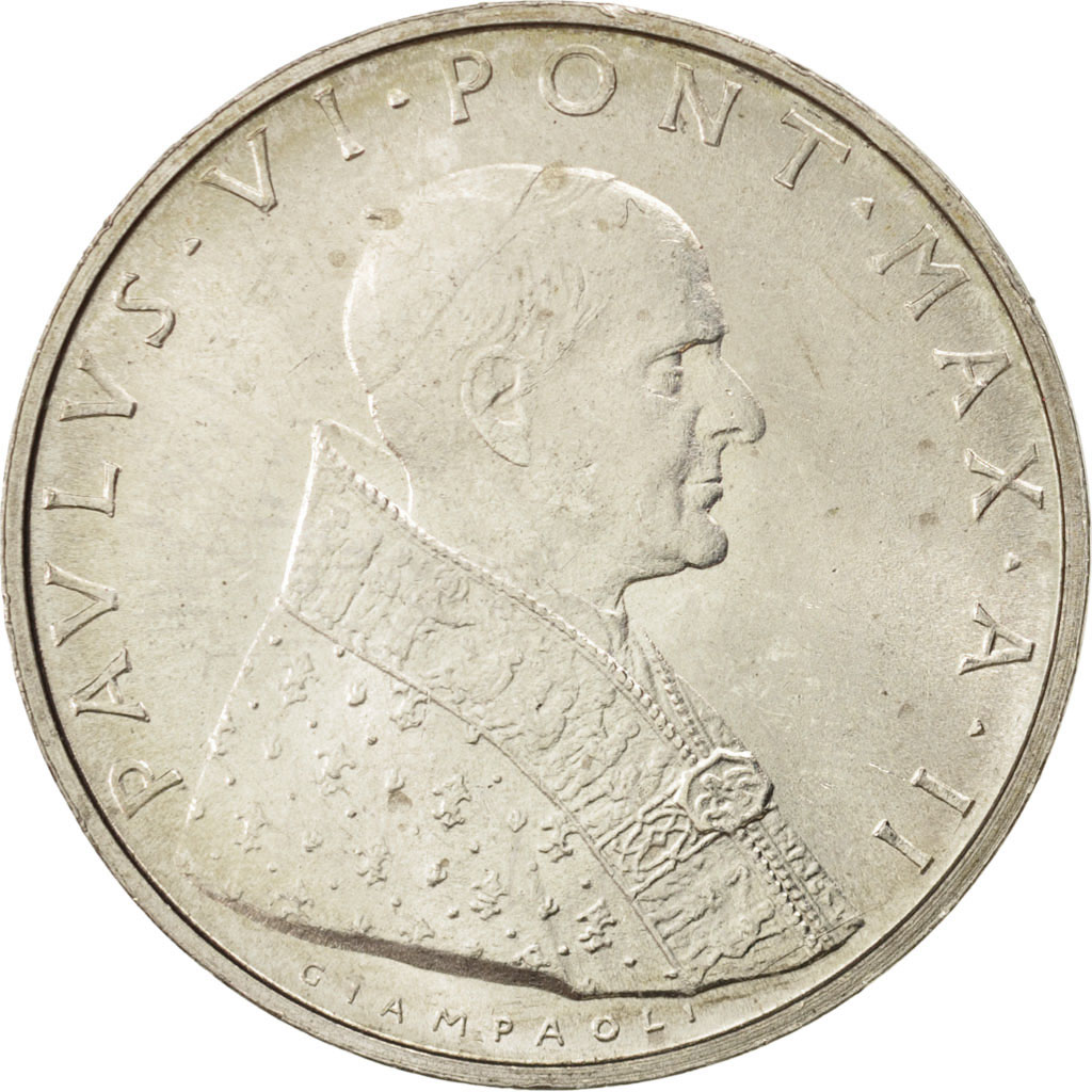 Coin, VATICAN CITY, Paul VI, 500 Lire, 1964, , Silver, KM:83.2