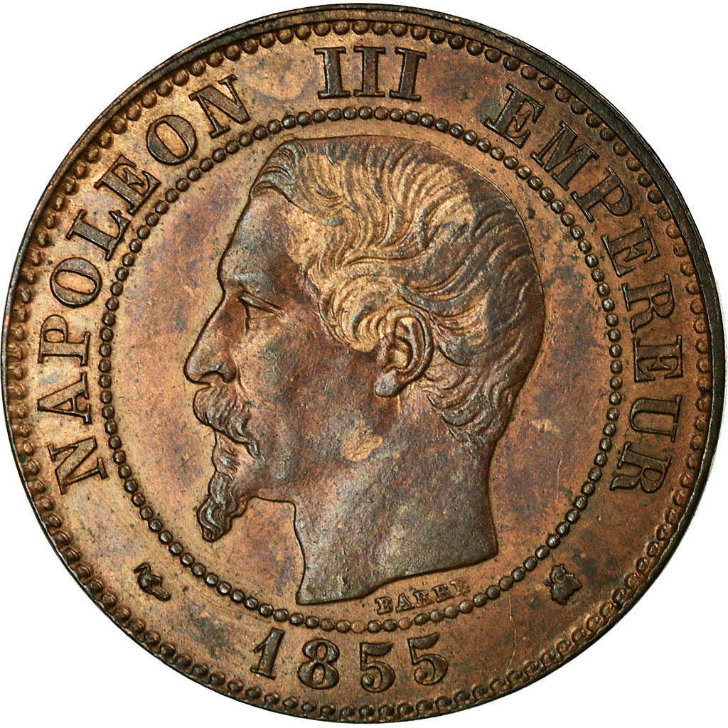 Coin, France, Napoleon III, 2 Centimes, 1855, Bordeaux, , KM 776.5